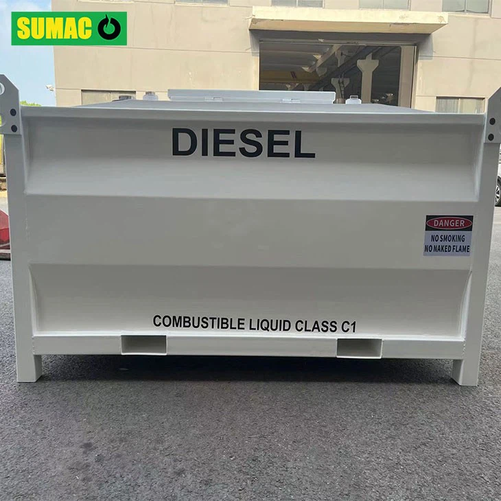 1000L Double Walled Steel Bunded Diesel Tank